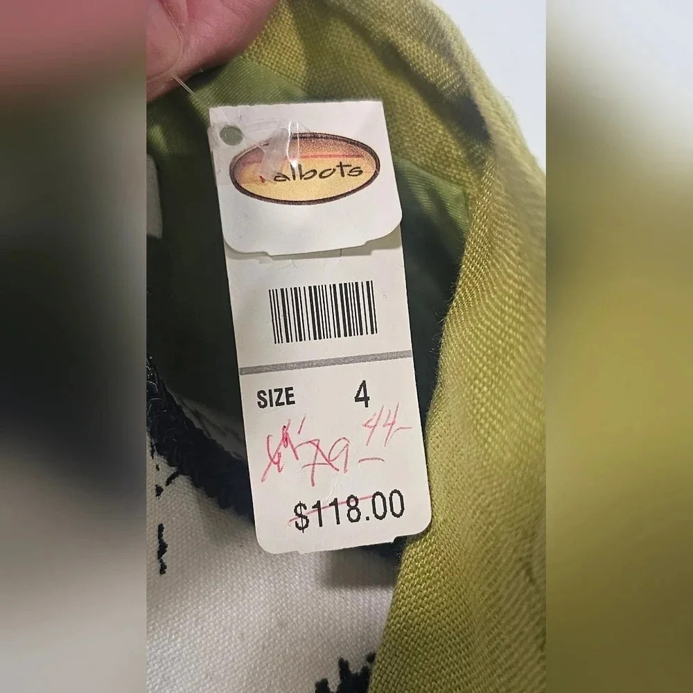 Talbots Womens Blazer Jacket Irish Linen Button Green Spring Summer Size 4 - Picture 10 of 14